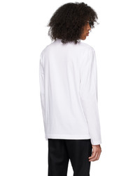 T-shirt à manche longue imprimé blanc Comme Des Garcons Homme Plus