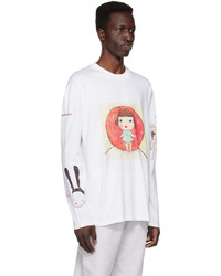 T-shirt à manche longue imprimé blanc Stella McCartney