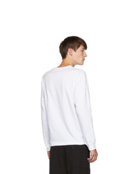 T-shirt à manche longue imprimé blanc Yohji Yamamoto