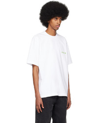 T-shirt à manche longue imprimé blanc Solid Homme