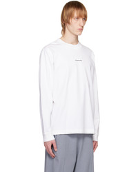 T-shirt à manche longue imprimé blanc Acne Studios