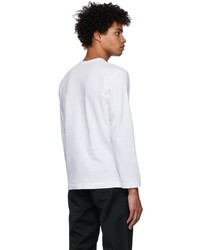 T-shirt à manche longue imprimé blanc Comme Des Garcons Play