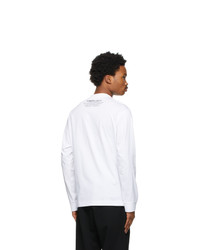 T-shirt à manche longue imprimé blanc Burberry