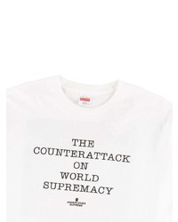 T-shirt à manche longue imprimé blanc Supreme