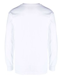 T-shirt à manche longue imprimé blanc Pleasures