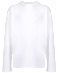T-shirt à manche longue imprimé blanc Yoshiokubo