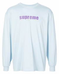T-shirt à manche longue imprimé bleu clair Supreme