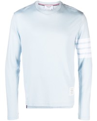 T-shirt à manche longue imprimé bleu clair Thom Browne