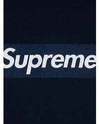 T-shirt à manche longue imprimé bleu marine Supreme