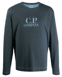 T-shirt à manche longue imprimé bleu marine CP Company