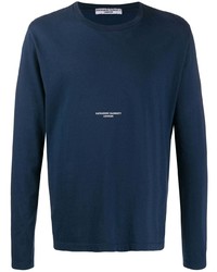 T-shirt à manche longue imprimé bleu marine Katharine Hamnett London