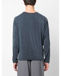 T-shirt à manche longue imprimé bleu marine Jacquemus