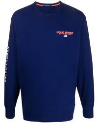 T-shirt à manche longue imprimé bleu marine POLO RALPH LAUREN SPORT
