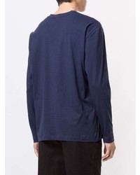 T-shirt à manche longue imprimé bleu marine CK Calvin Klein