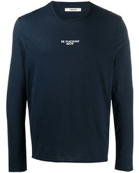 T-shirt à manche longue imprimé bleu marine Zadig & Voltaire
