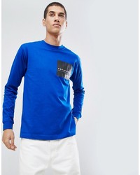 T-shirt à manche longue imprimé bleu adidas Originals