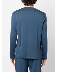 T-shirt à manche longue imprimé bleu Polo Ralph Lauren