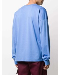 T-shirt à manche longue imprimé bleu Marni