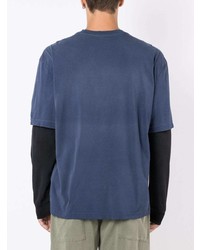T-shirt à manche longue imprimé bleu OSKLEN