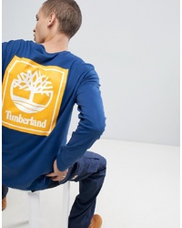 T-shirt à manche longue imprimé bleu Timberland
