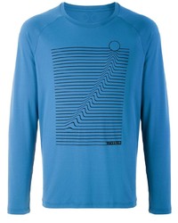 T-shirt à manche longue imprimé bleu Track & Field