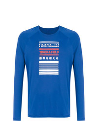 T-shirt à manche longue imprimé bleu Track & Field