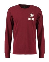 T-shirt à manche longue imprimé bordeaux Deus Ex Machina