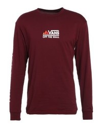 T-shirt à manche longue imprimé bordeaux Vans