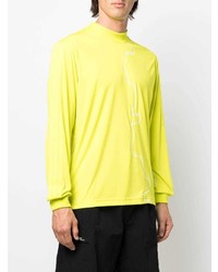 T-shirt à manche longue imprimé chartreuse adidas