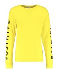 T-shirt à manche longue imprimé chartreuse Hype