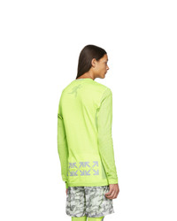 T-shirt à manche longue imprimé chartreuse Off-White