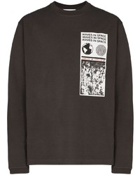 T-shirt à manche longue imprimé gris foncé Ambush