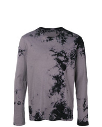 T-shirt à manche longue imprimé gris foncé Helmut Lang