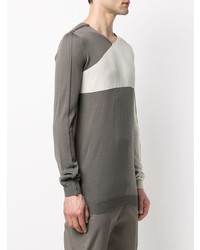 T-shirt à manche longue imprimé gris foncé Rick Owens