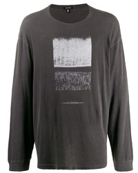 T-shirt à manche longue imprimé gris foncé R13