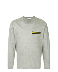 T-shirt à manche longue imprimé gris Cerruti 1881
