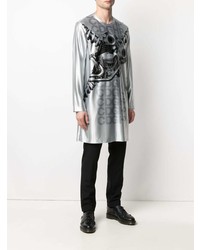 T-shirt à manche longue imprimé gris Comme Des Garcons Homme Plus