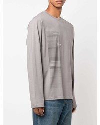 T-shirt à manche longue imprimé gris A-Cold-Wall*