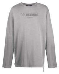 T-shirt à manche longue imprimé gris Ksubi