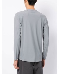 T-shirt à manche longue imprimé gris Castore