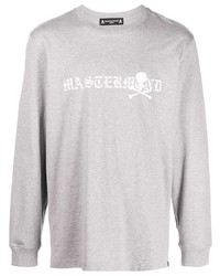 T-shirt à manche longue imprimé gris Mastermind World