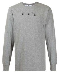 T-shirt à manche longue imprimé gris Off-White