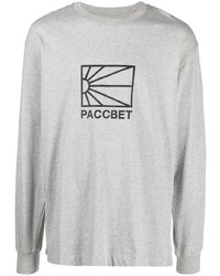 T-shirt à manche longue imprimé gris PACCBET