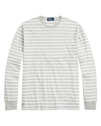 T-shirt à manche longue imprimé gris Polo Ralph Lauren