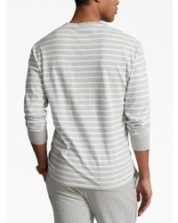 T-shirt à manche longue imprimé gris Polo Ralph Lauren