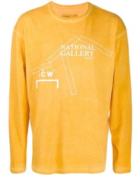 T-shirt à manche longue imprimé jaune A-Cold-Wall*