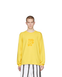 T-shirt à manche longue imprimé jaune Converse