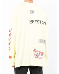 T-shirt à manche longue imprimé jaune Heron Preston