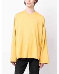 T-shirt à manche longue imprimé jaune Julius