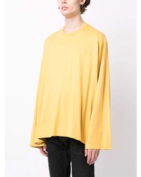 T-shirt à manche longue imprimé jaune Julius